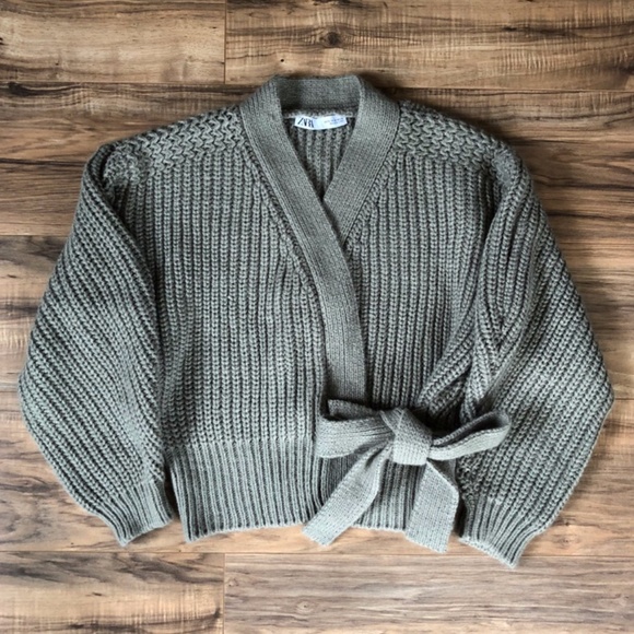 zara wrap sweater